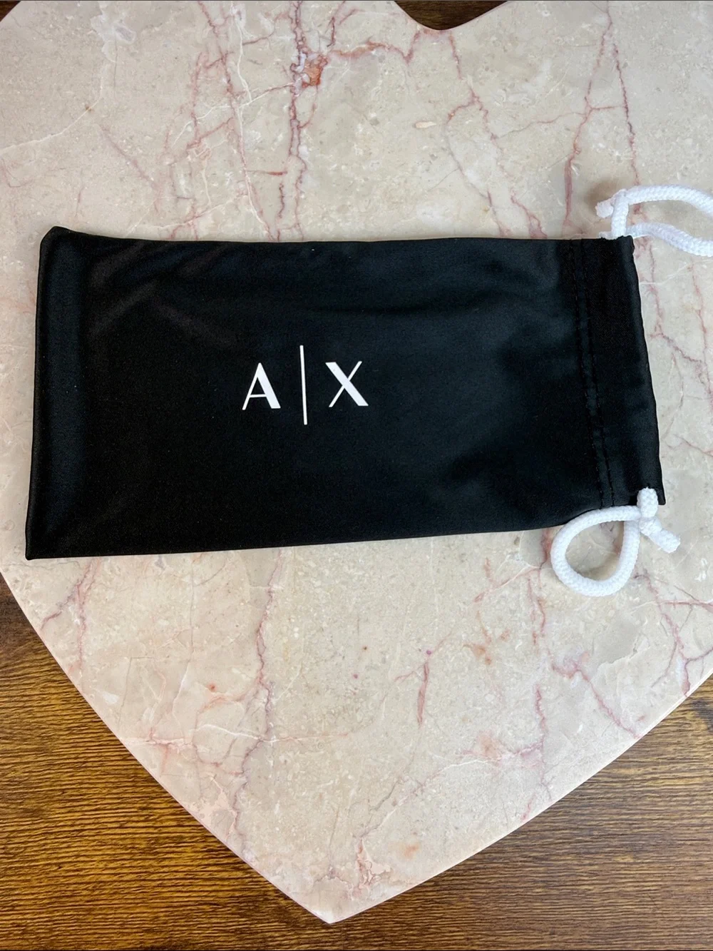 Armani Exchange Black Sunglasses Drawstring Pouch